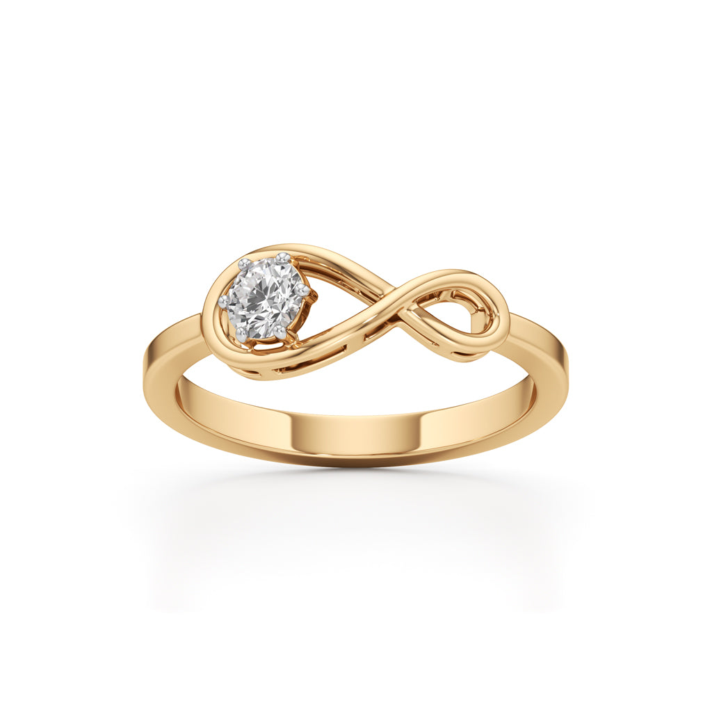 Delorielle Criss-Cross Round Cut Delicate Ring
