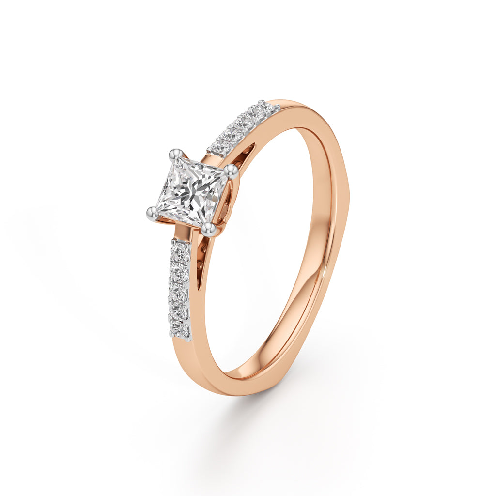 Serenera 025Ct Split Shank Pear Cut Engagement Ring