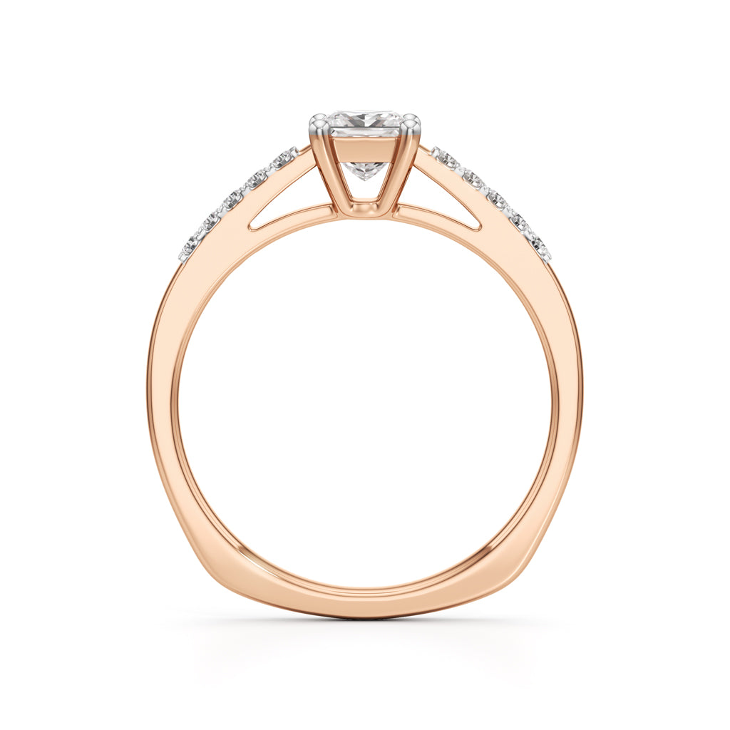 Serenera 025Ct Split Shank Pear Cut Engagement Ring