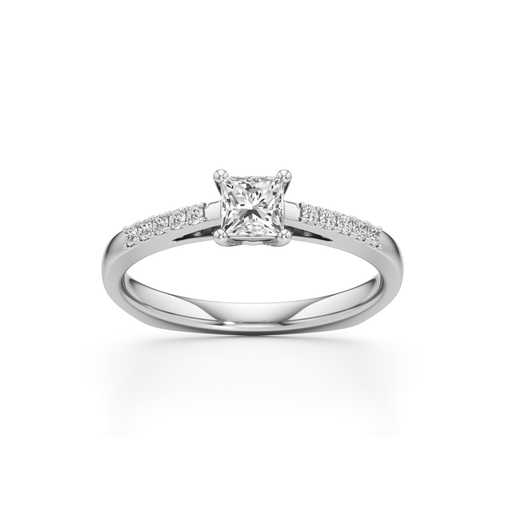 Serenera 025Ct Split Shank Pear Cut Engagement Ring