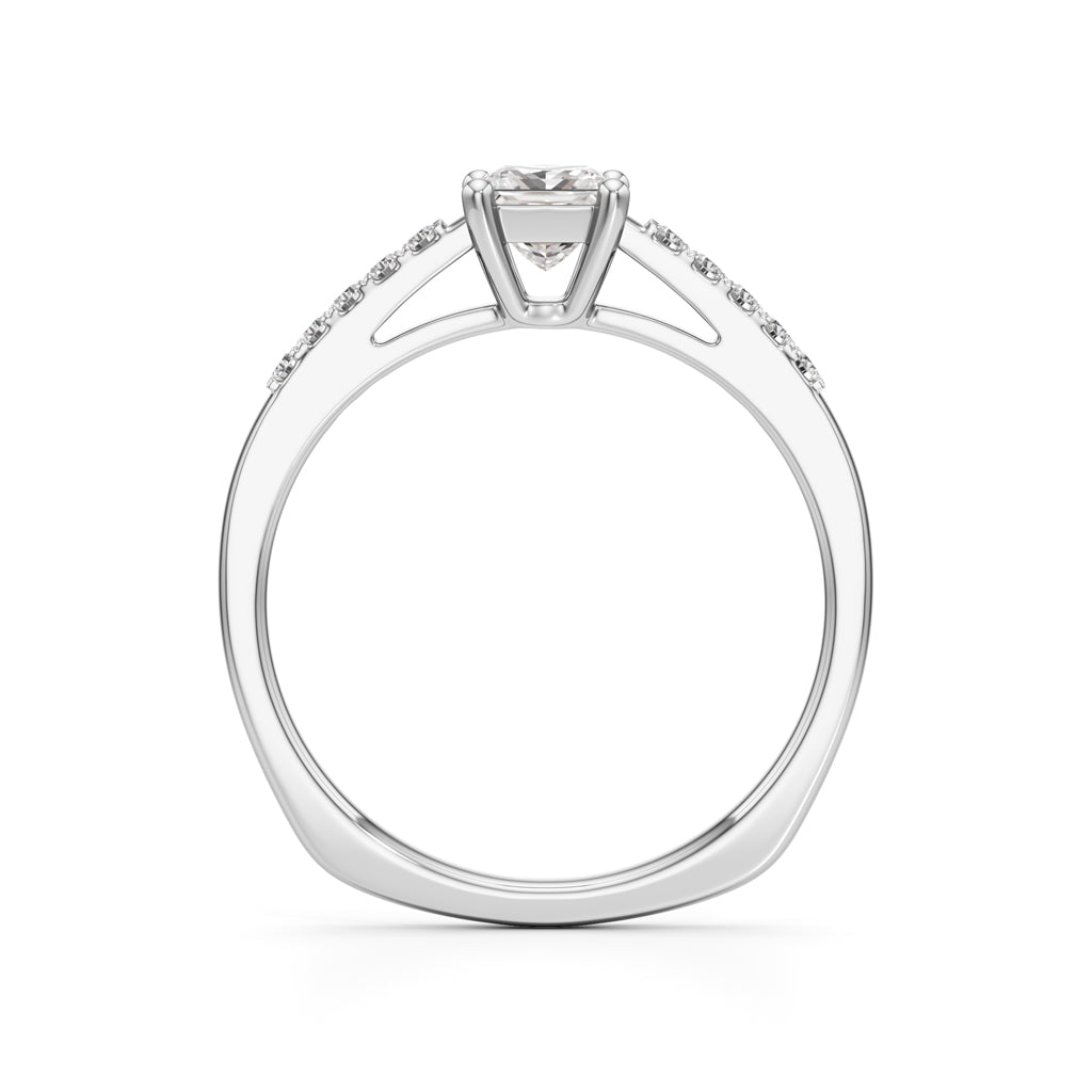 Serenera 025Ct Split Shank Pear Cut Engagement Ring