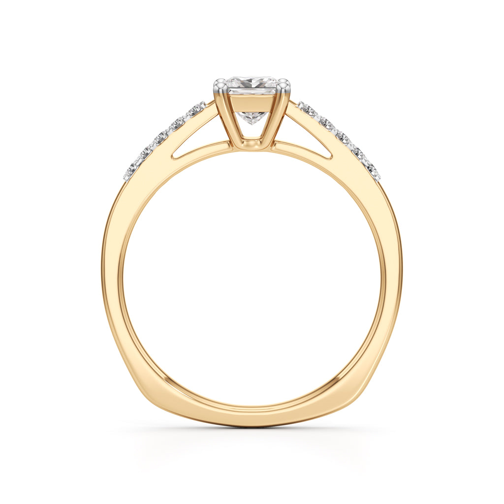 Serenera 025Ct Split Shank Pear Cut Engagement Ring