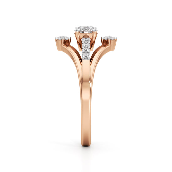 Auryana Split Shank Round Cut Classic Ring