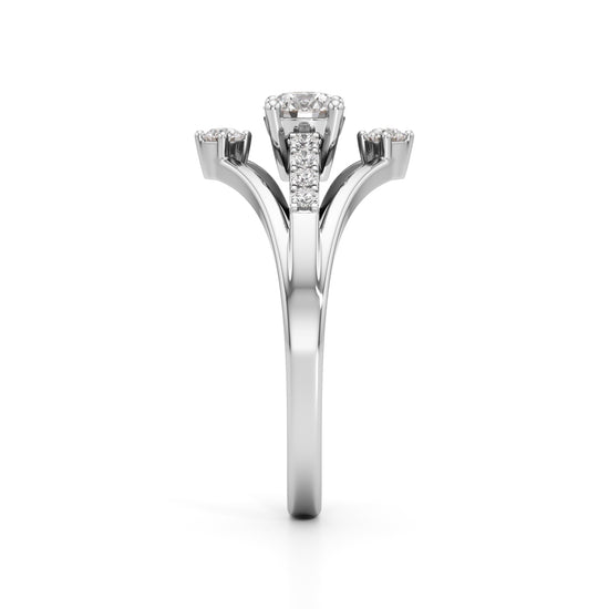 Auryana Split Shank Round Cut Classic Ring