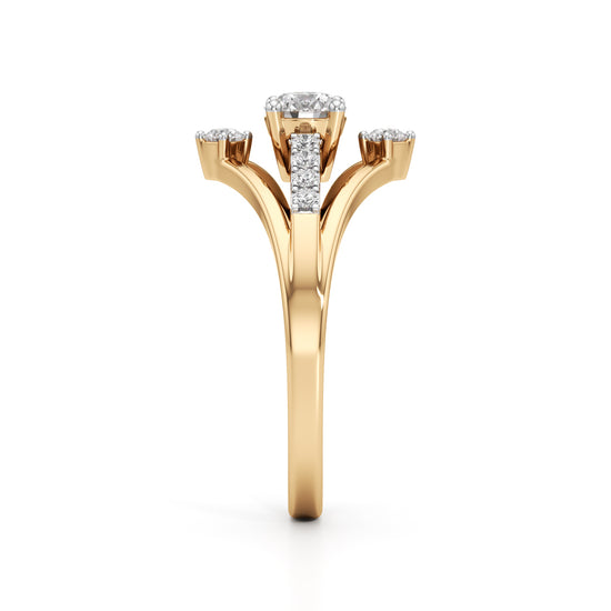 Auryana Split Shank Round Cut Classic Ring