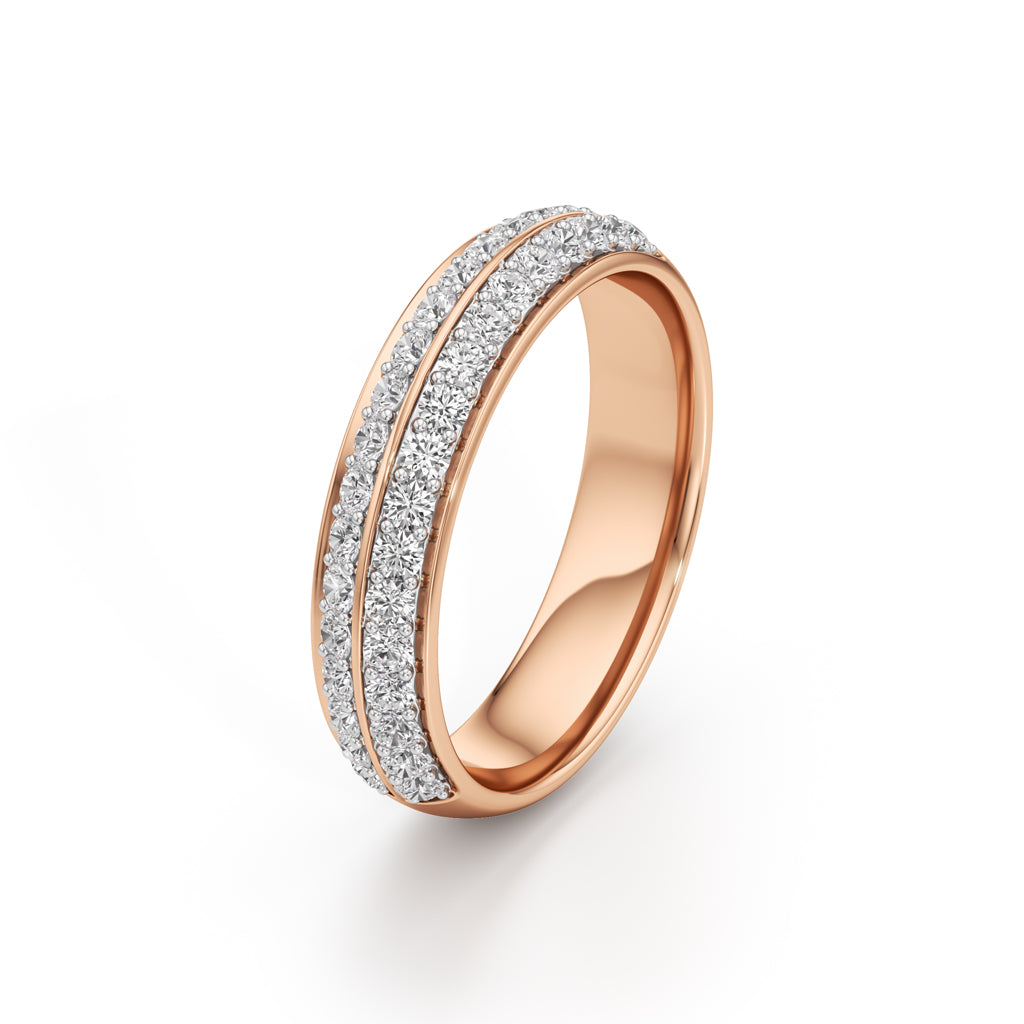 Estrella Two Row Surface Prong Style Ring
