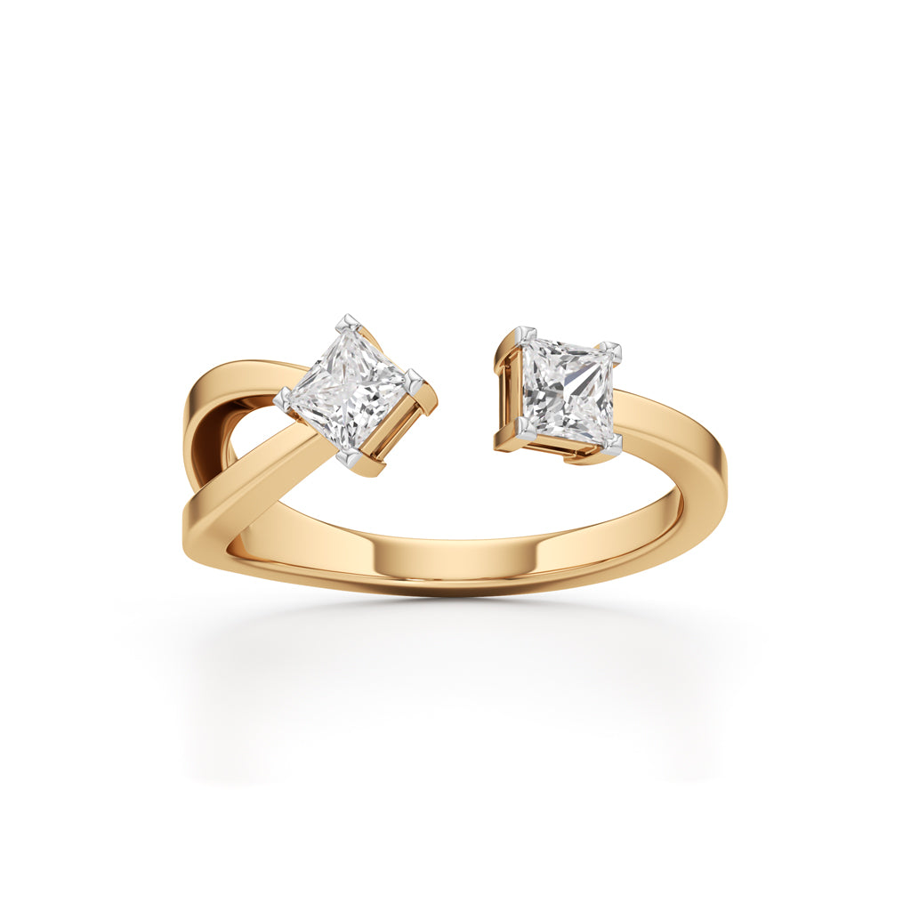 0.25Ct Princess Shape Casual Ring
