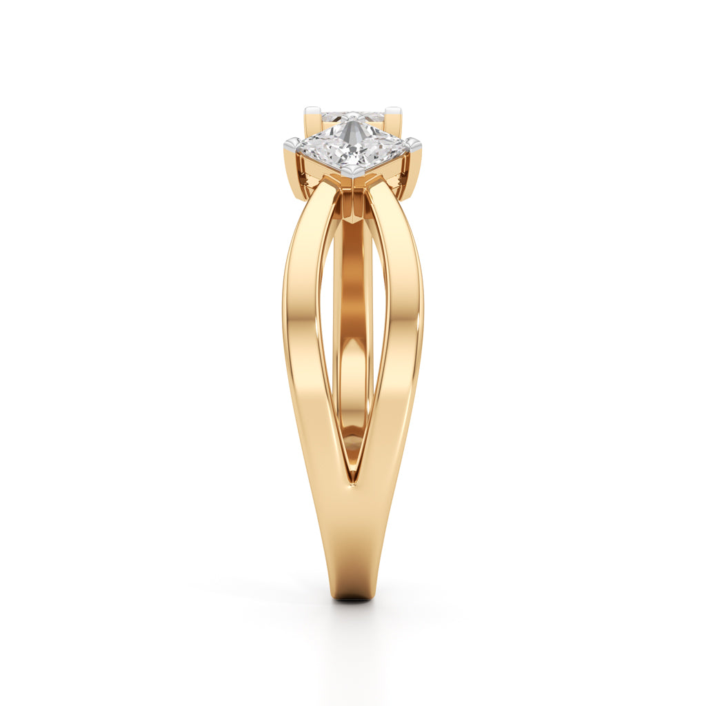 0.25Ct Princess Shape Casual Ring