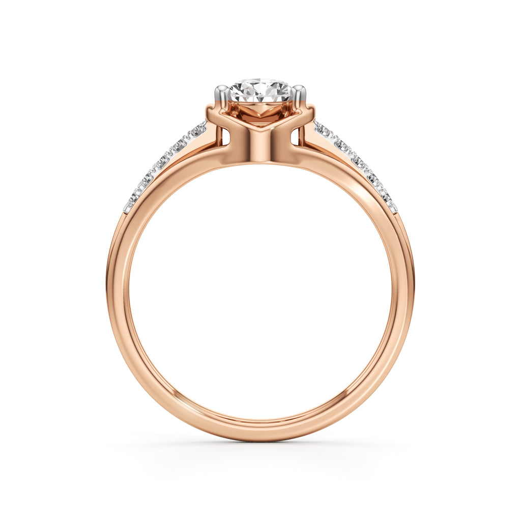 Pristalle 075Ct Four Prong Marquise Cut Classic Ring