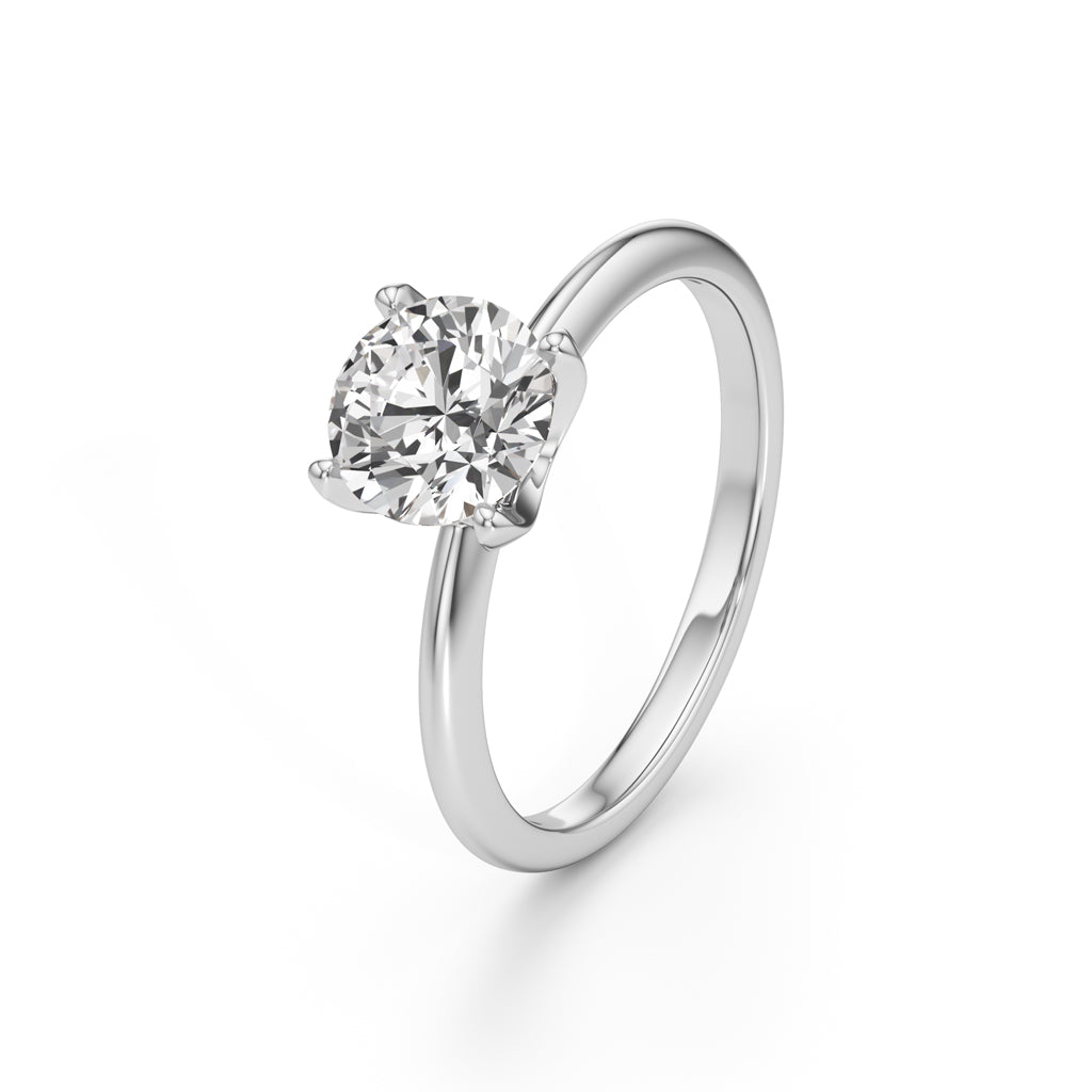 Solirina 1.5Ct Four Prong Round Cut Solitaire Ring