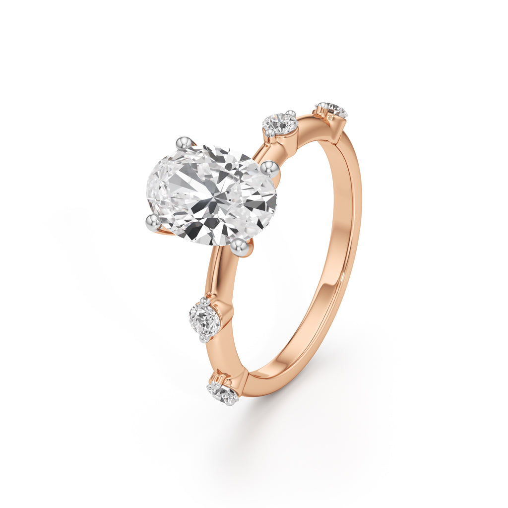 Soliria 225Ct Oval Cut Solitaire Ring