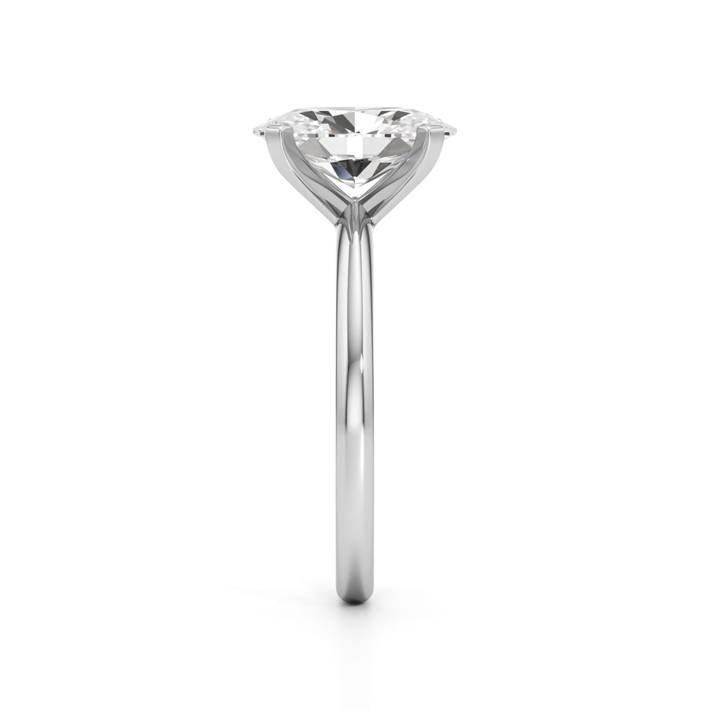 Solenderis 2Ct Oval Cut Solitaire Ring