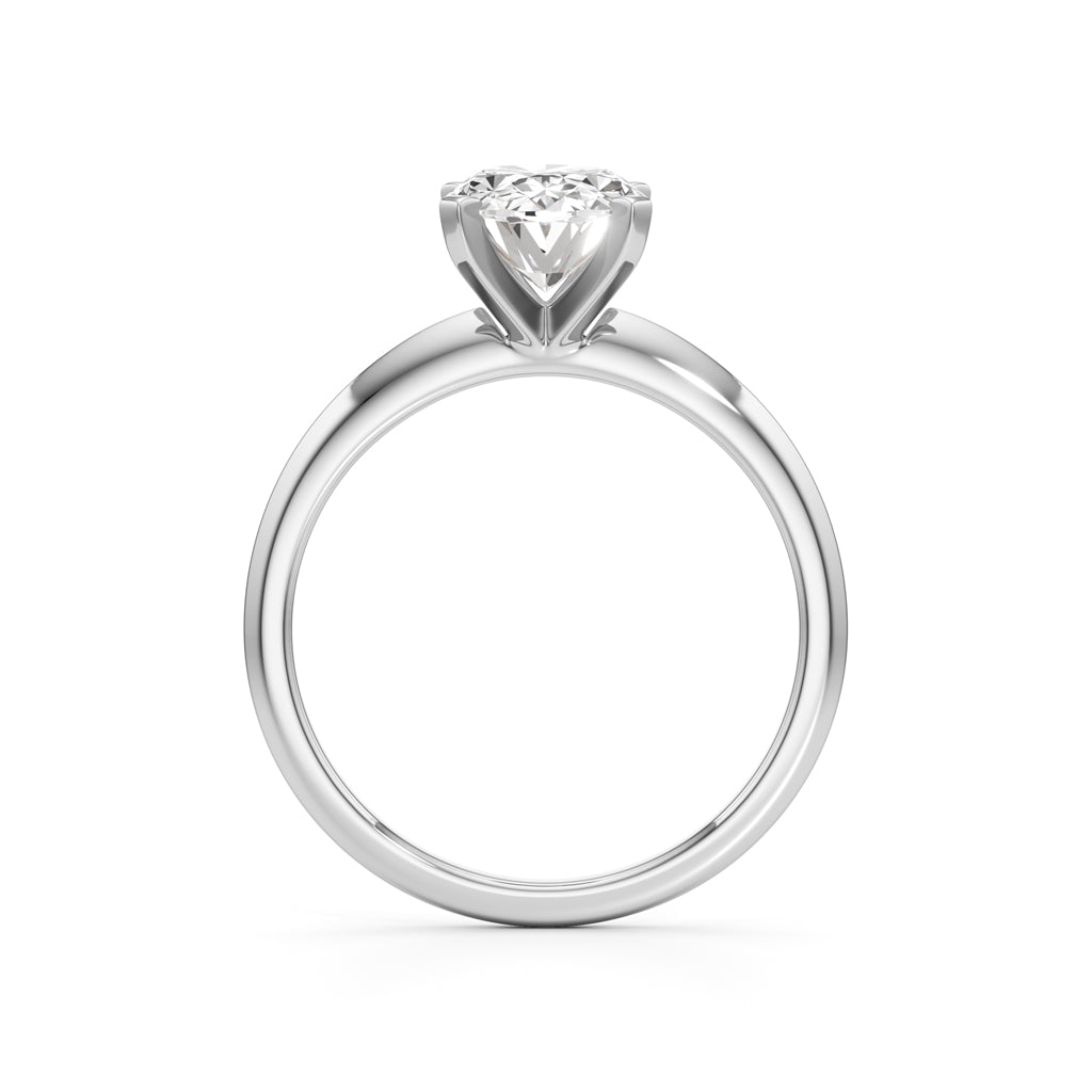 Solenderis 2Ct Oval Cut Solitaire Ring