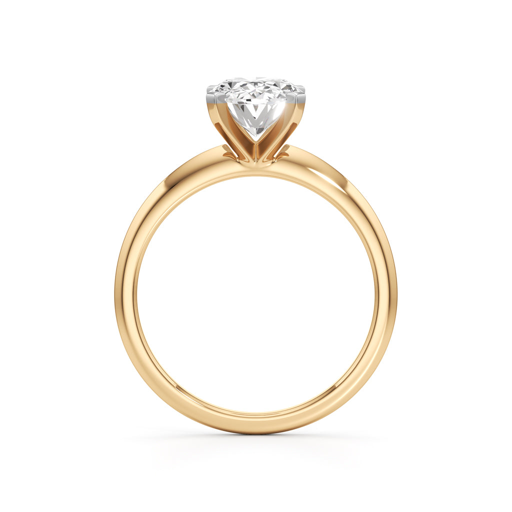 Solenderis 2Ct Oval Cut Solitaire Ring