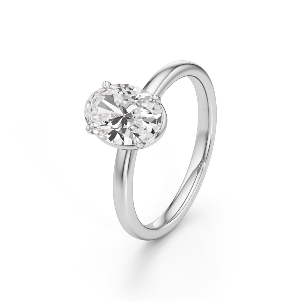 Solondelle 1.50Ct Oval Cut Solitaire Ring