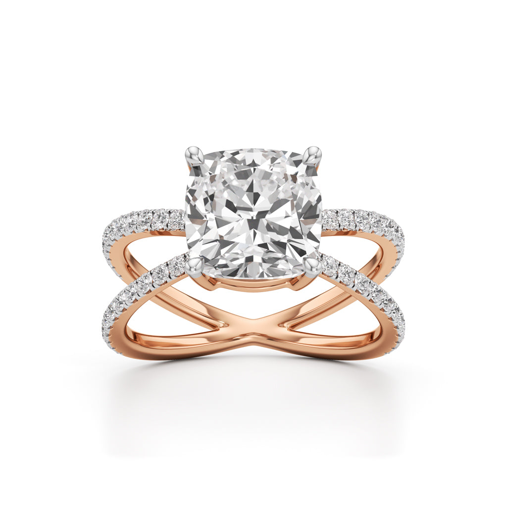 Velarix 4Ct Trilliants Round Cut Ring