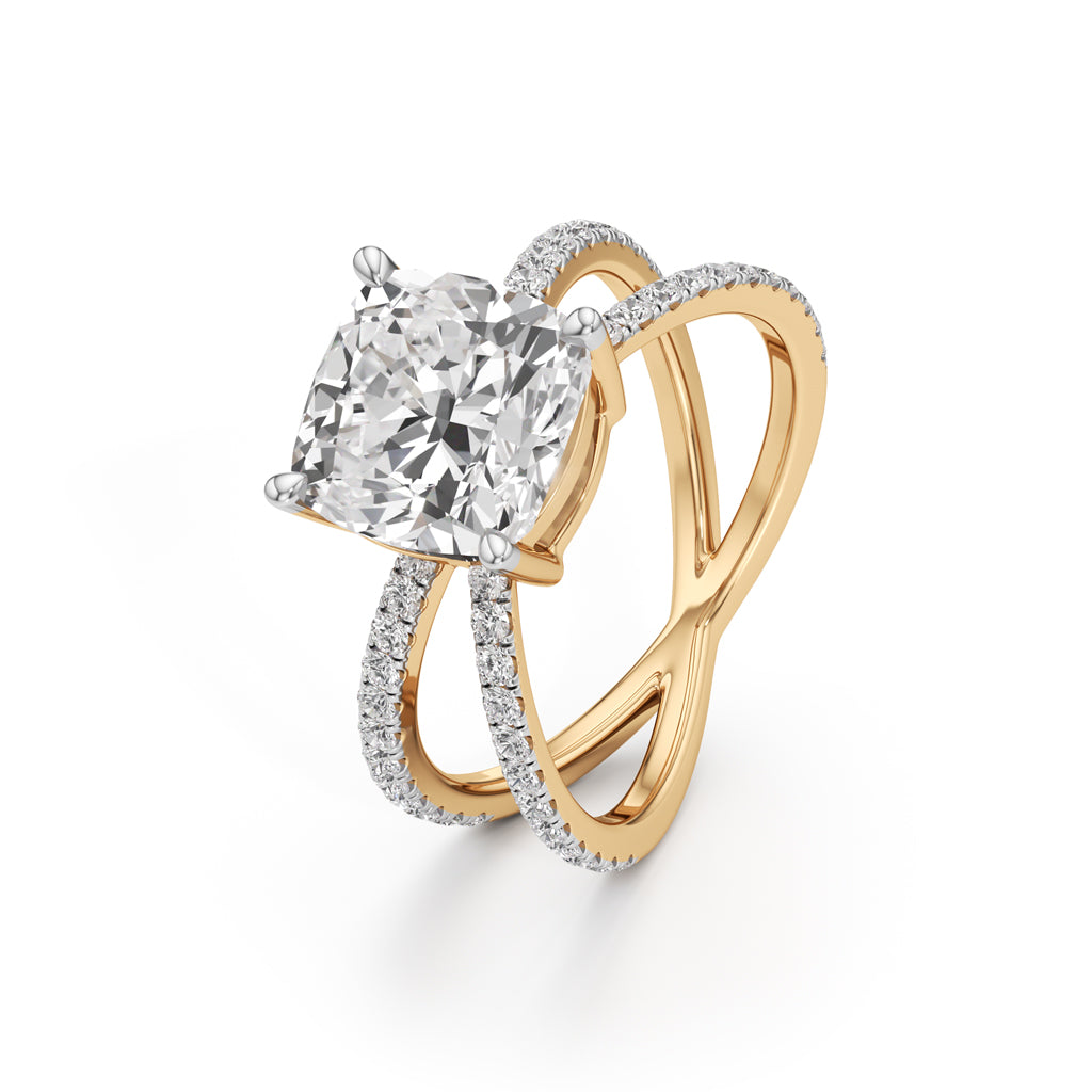 Velarix 4Ct Trilliants Round Cut Ring