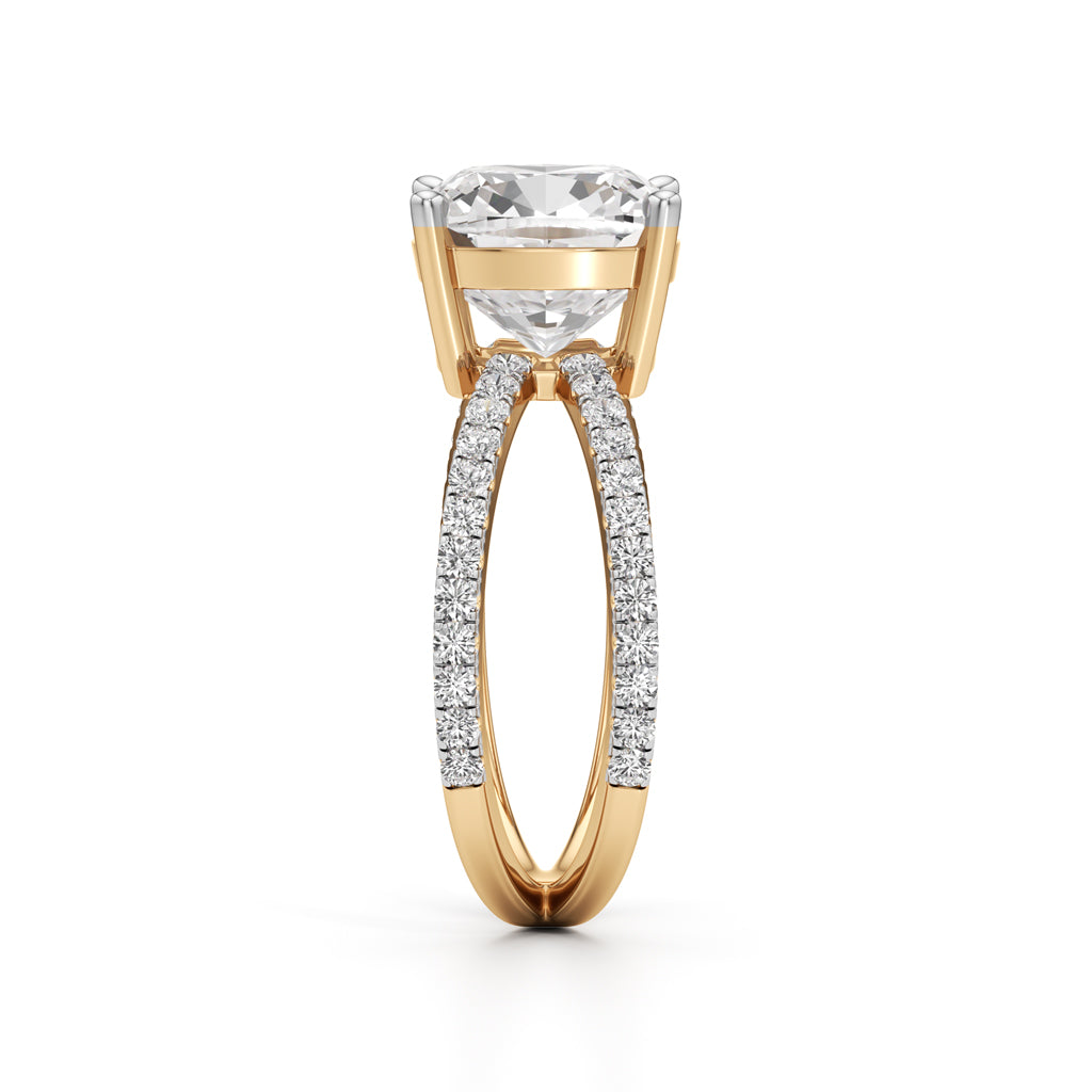 Velarix 4Ct Trilliants Round Cut Ring