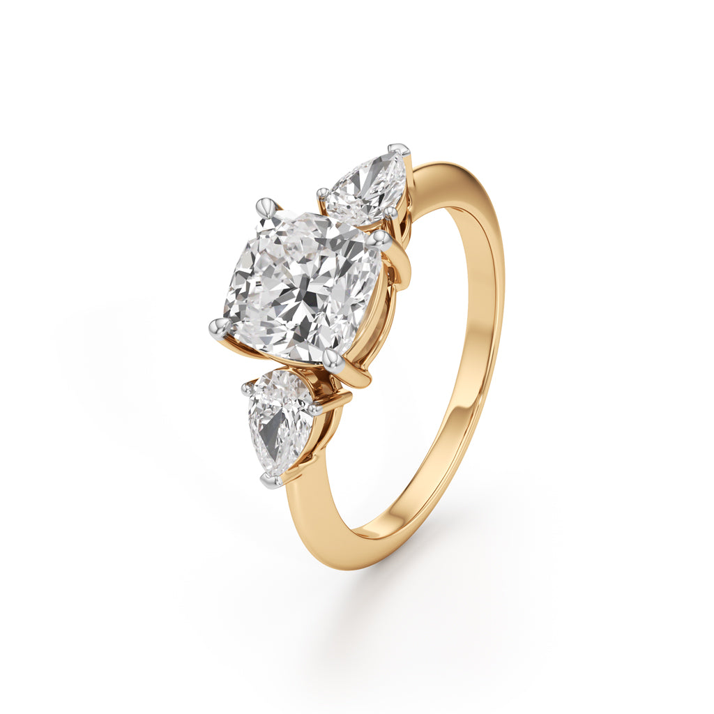 Trionica 2.25Ct Pear Shaped Cushion Cut Ring
