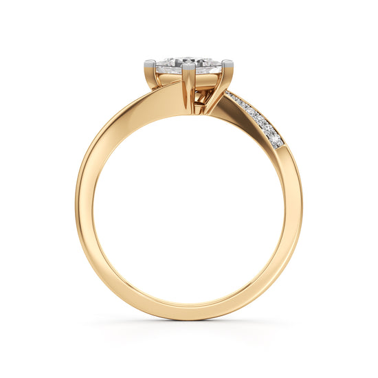 Zivania 0.5Ct Bypass Princess Cut Classic Ring