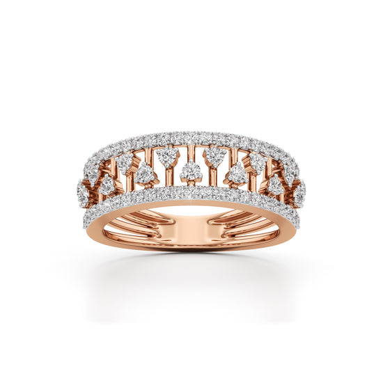 Charmiera Pave Round Cut Classic Ring