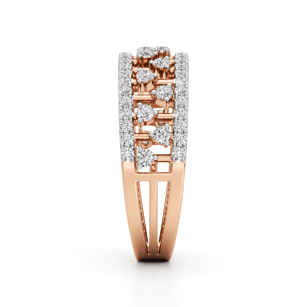 Charmiera Pave Round Cut Classic Ring