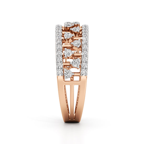 Charmiera Pave Round Cut Classic Ring