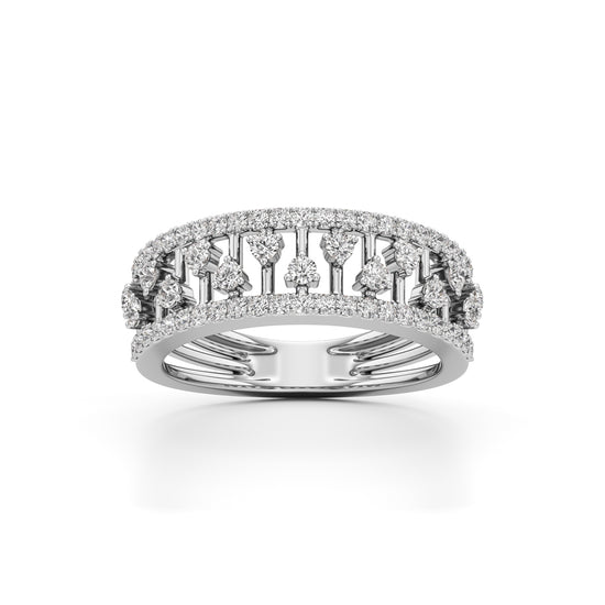 Charmiera Pave Round Cut Classic Ring