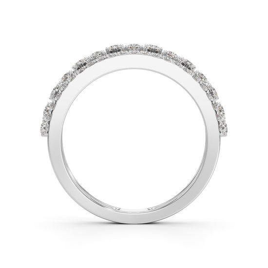 Charmiera Pave Round Cut Classic Ring