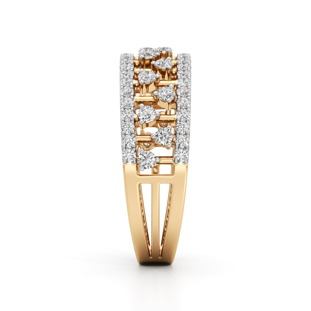 Charmiera Pave Round Cut Classic Ring