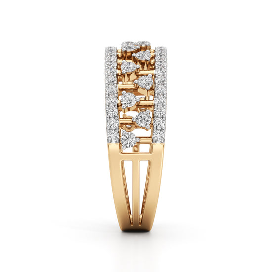 Charmiera Pave Round Cut Classic Ring