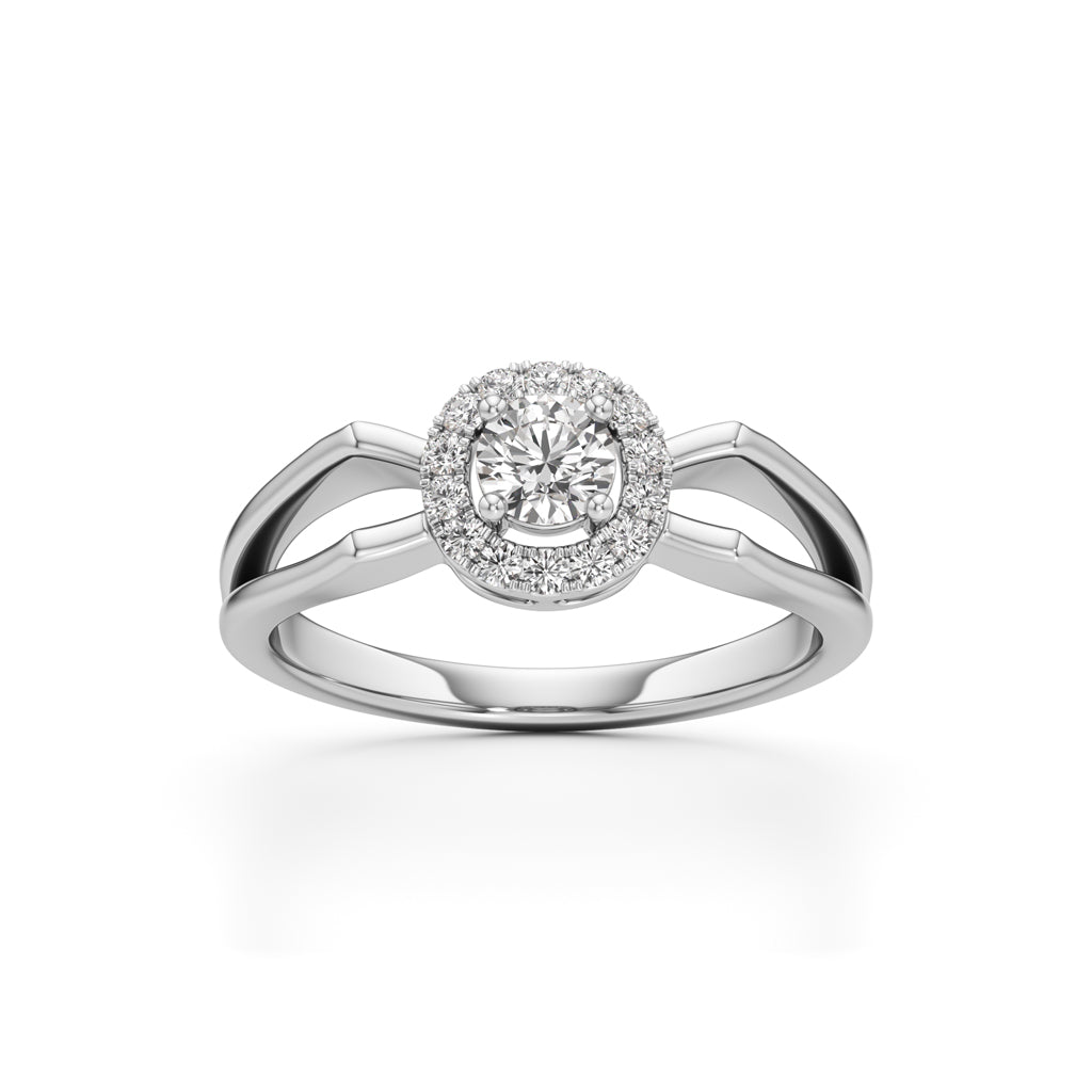 Deliora Split Round Cut Delicate Ring