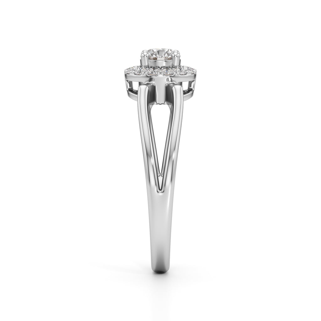 Deliora Split Round Cut Delicate Ring