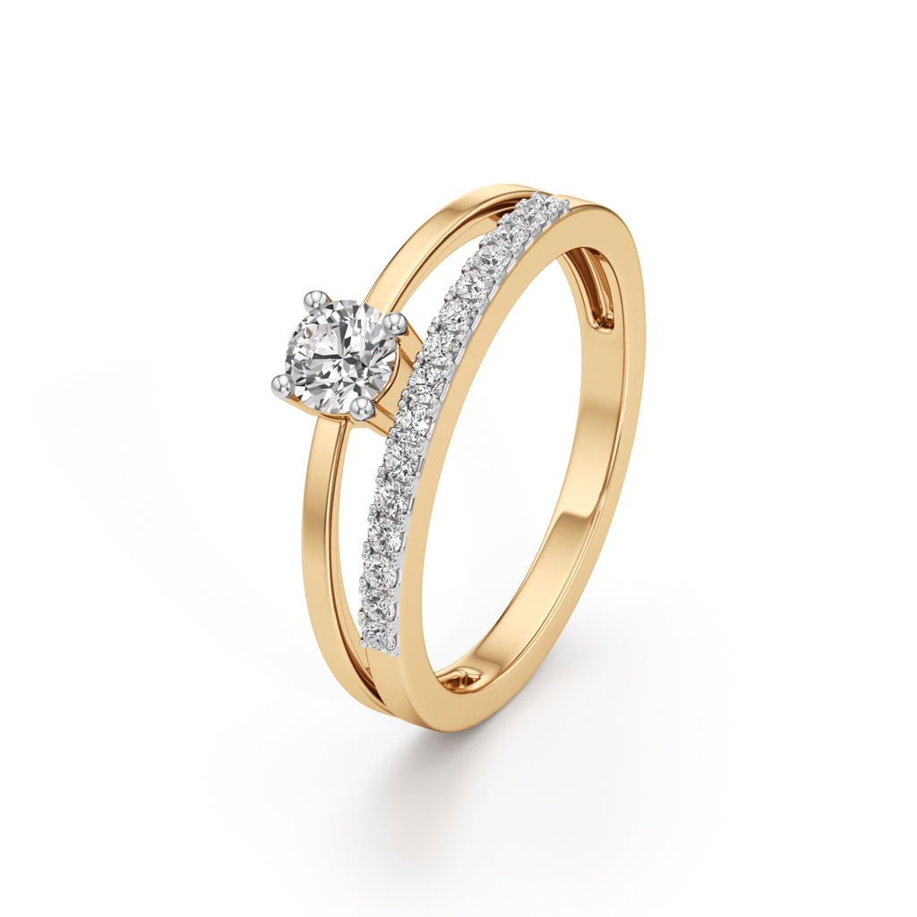 Delicara Split Shank Delicateround Cut Ring