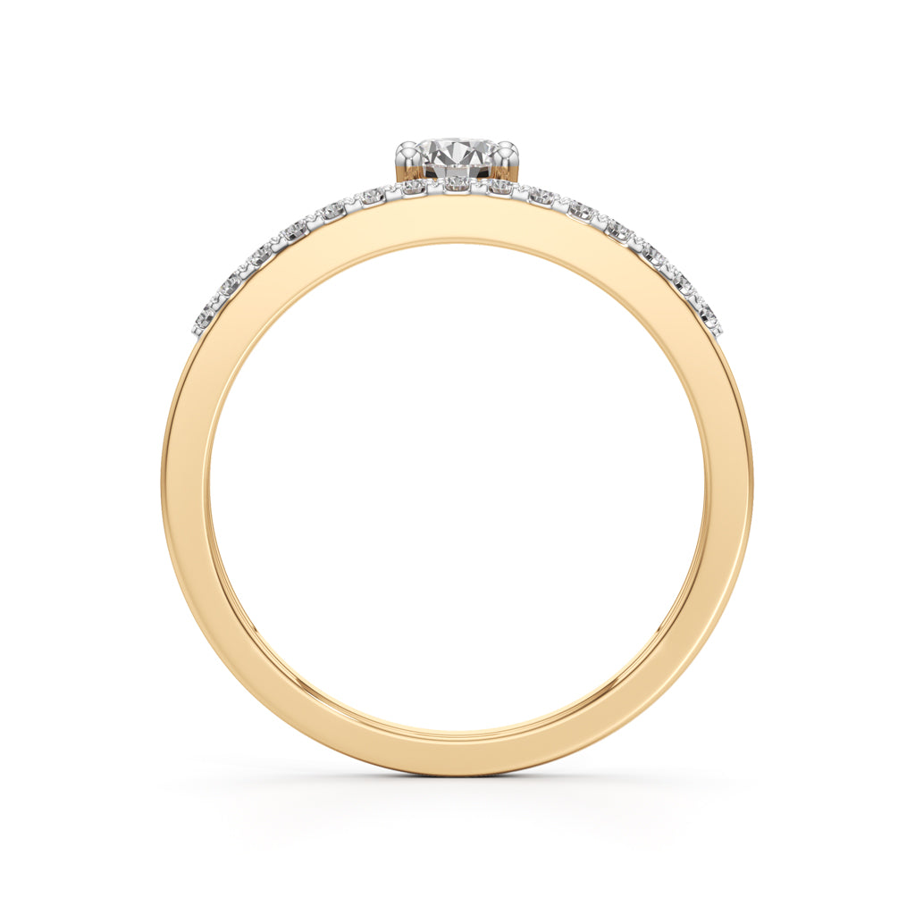 Delicara Split Shank Delicateround Cut Ring
