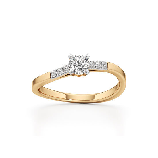 Delissa Four Prong Round Cut Delicate Ring