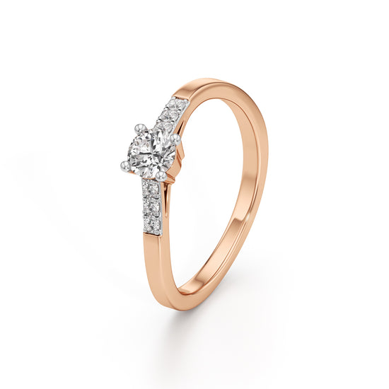 Delissa Four Prong Round Cut Delicate Ring