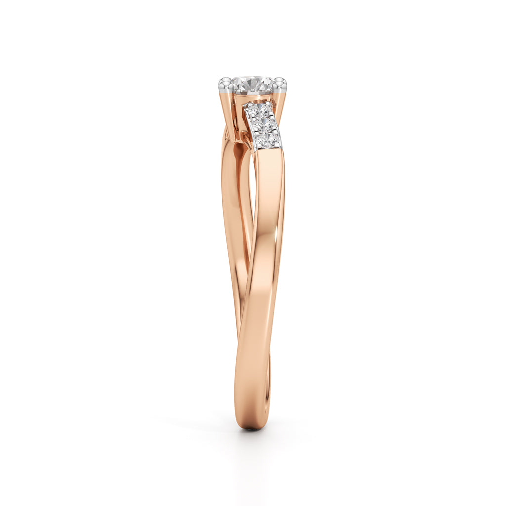 Delissa Four Prong Round Cut Delicate Ring