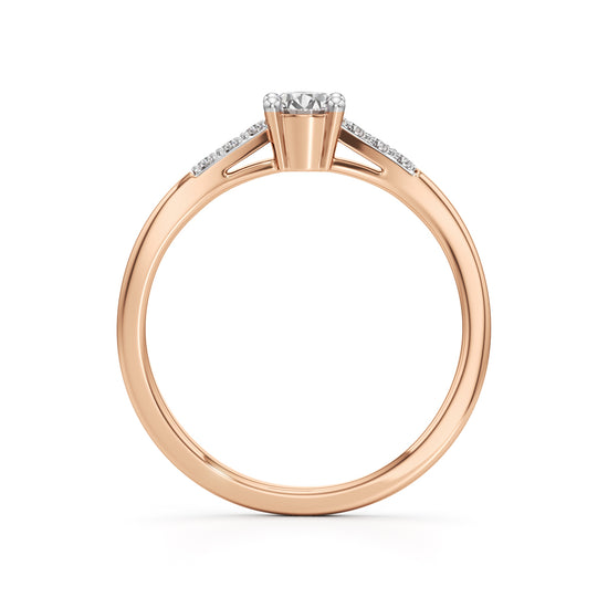 Delissa Four Prong Round Cut Delicate Ring