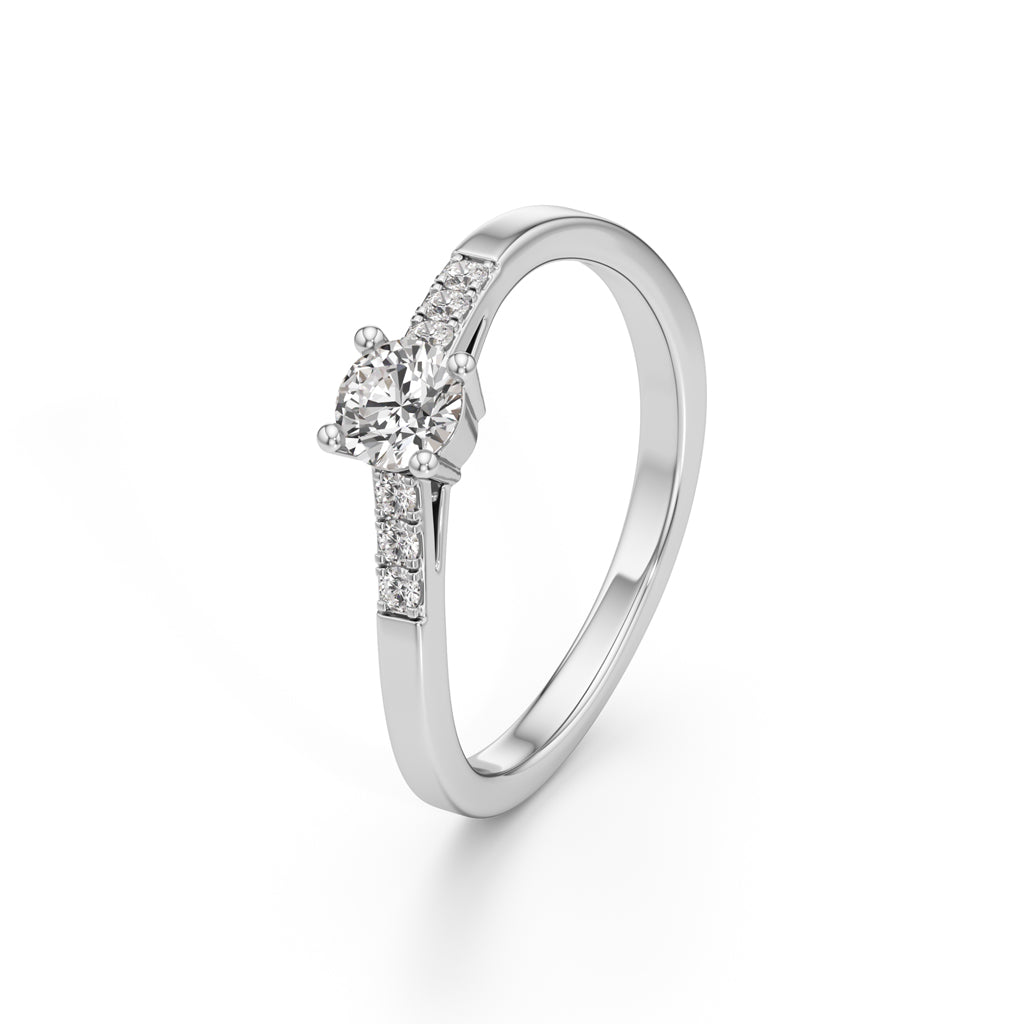 Delissa Four Prong Round Cut Delicate Ring