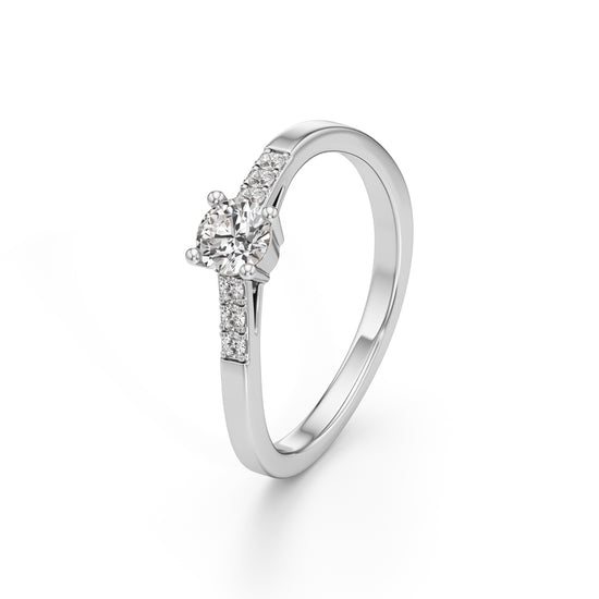 Delissa Four Prong Round Cut Delicate Ring