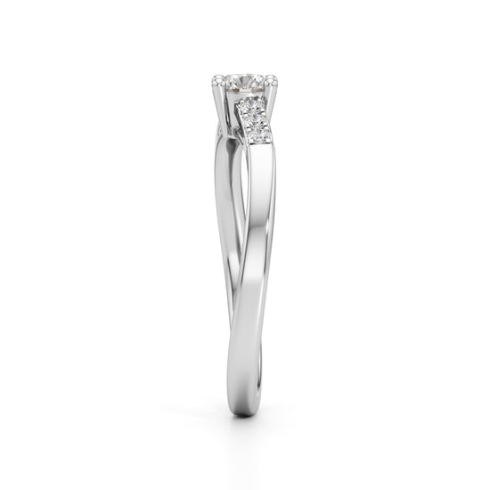 Delissa Four Prong Round Cut Delicate Ring