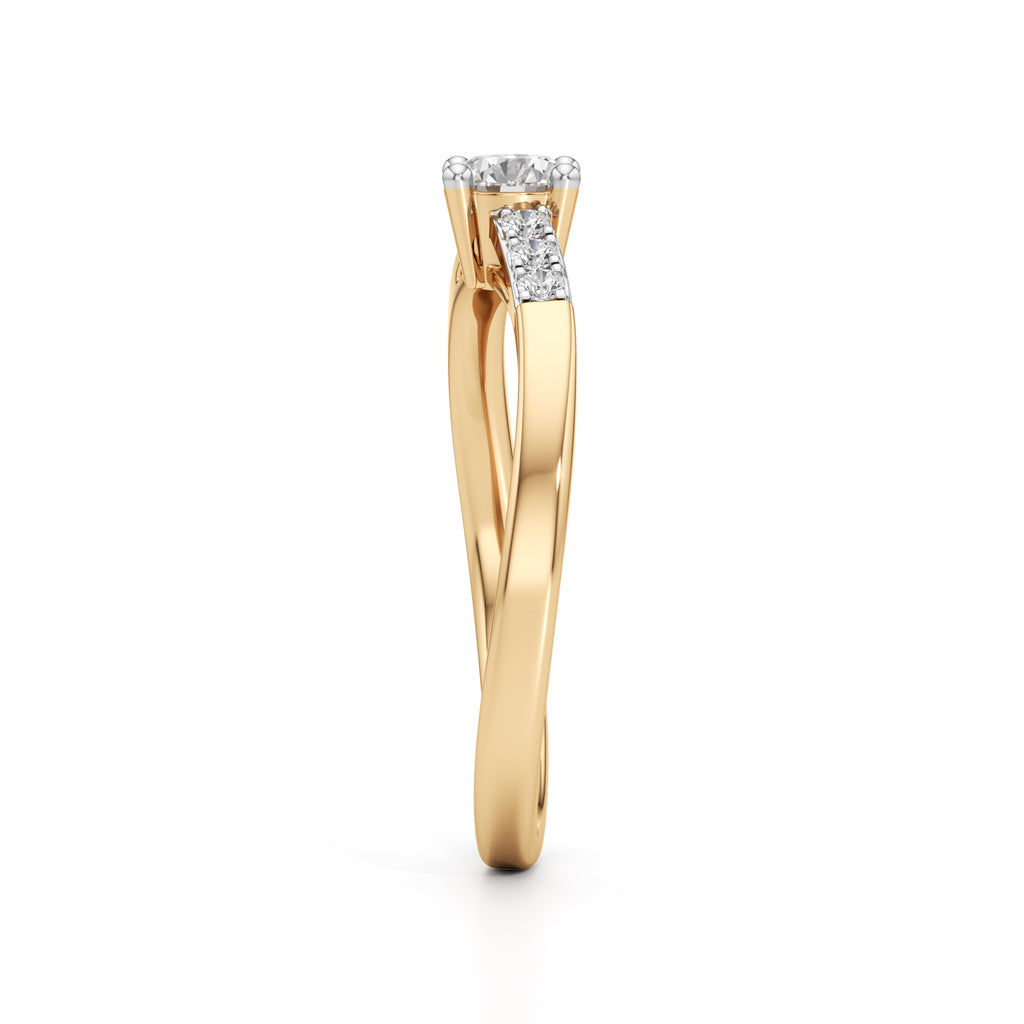 Delissa Four Prong Round Cut Delicate Ring