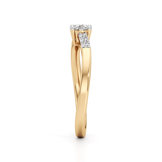 Delissa Four Prong Round Cut Delicate Ring