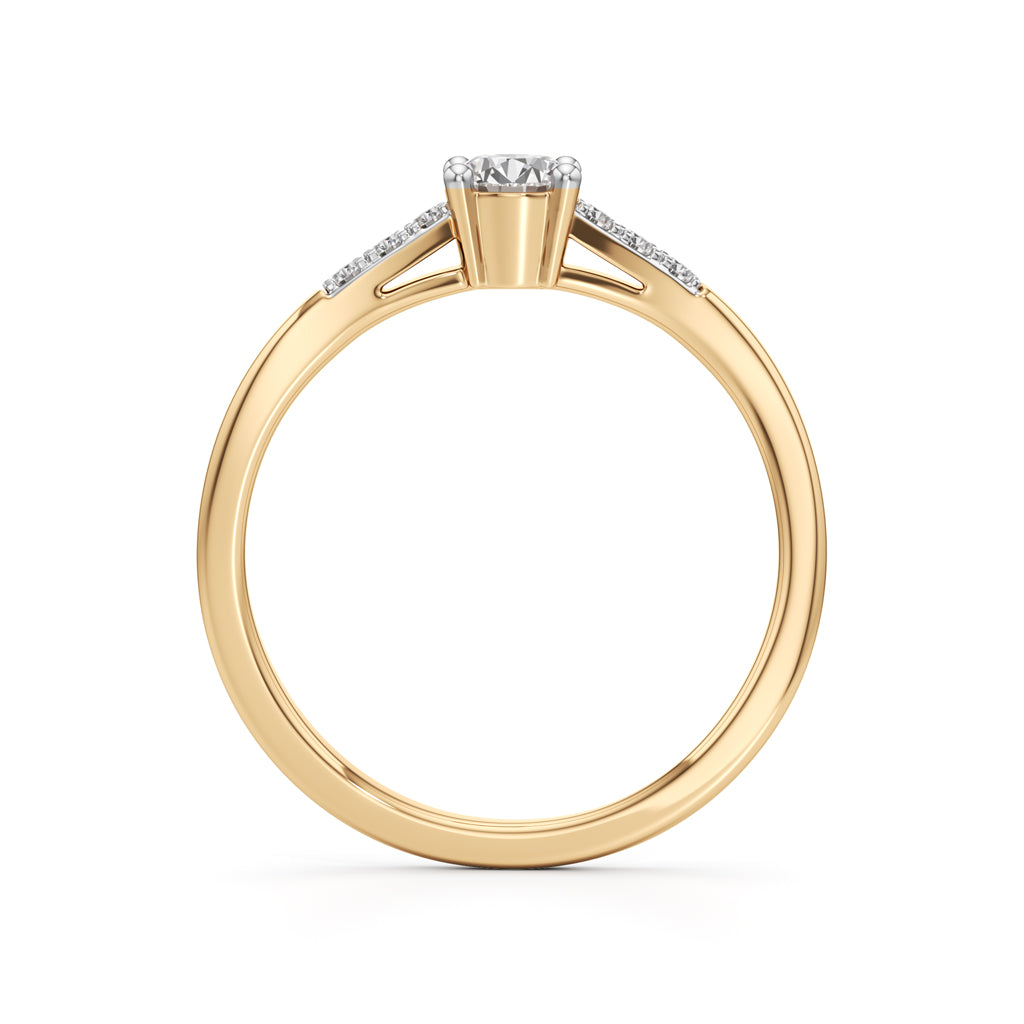 Delissa Four Prong Round Cut Delicate Ring