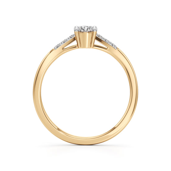 Delissa Four Prong Round Cut Delicate Ring