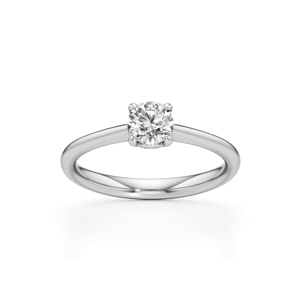 Solivira 0.50Ct four prong round cut solitaire ring