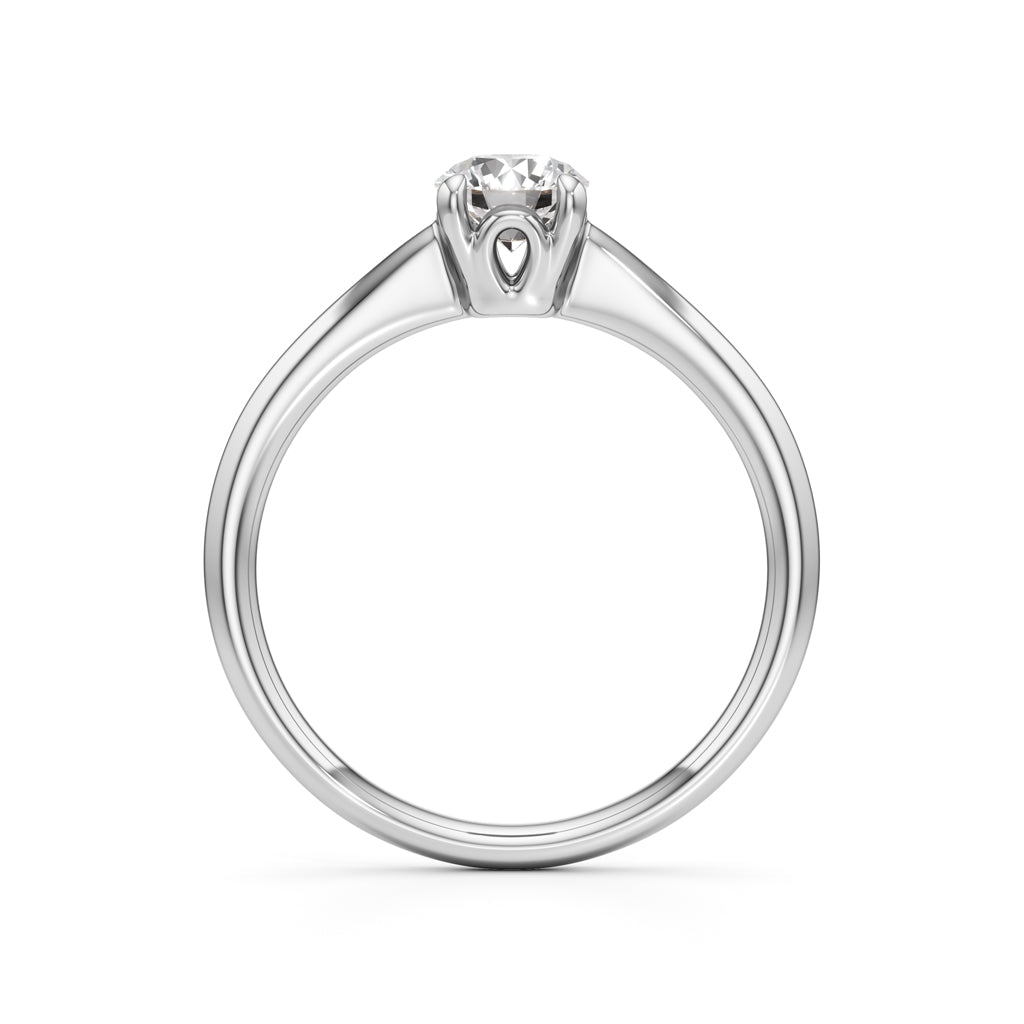 Solivira 0.50Ct four prong round cut solitaire ring