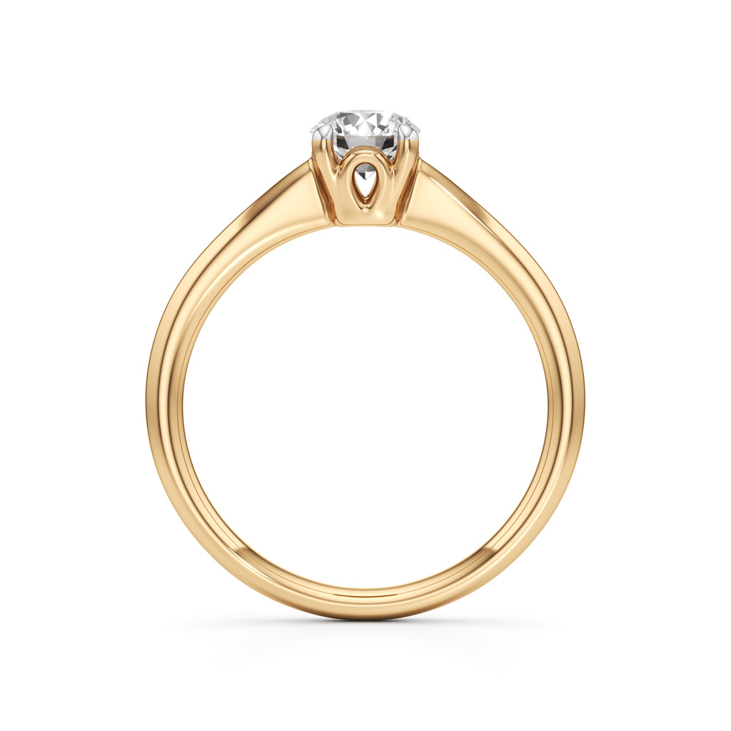 Solivira 0.50Ct four prong round cut solitaire ring