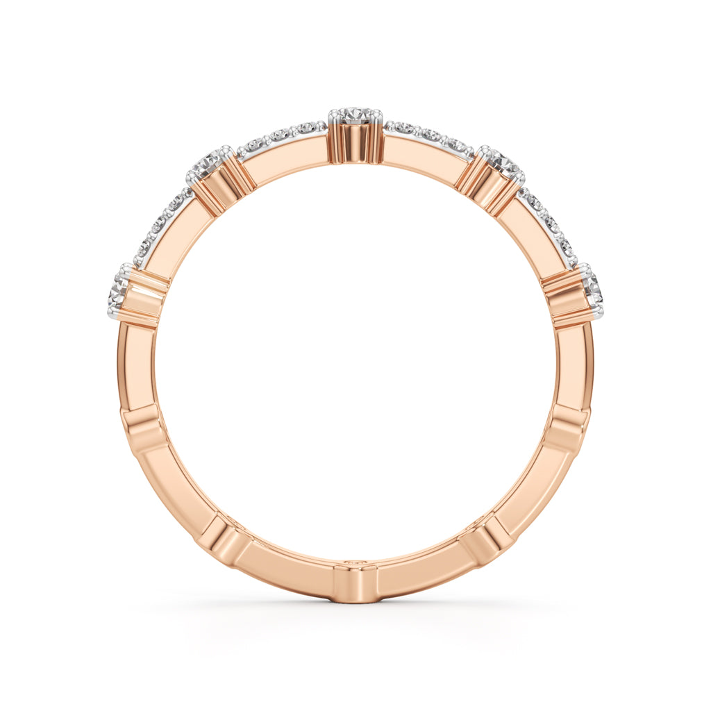 Brilliant Round Delicate Gold Ring